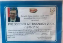 NATO opozicija poziva na smrt predsednika Srbije: U Mladenovcu postavili Vučićevu umrlicu